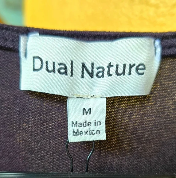 NWT Dual Nature tee-shirt w/ cut-out dress in eggplant size medium - Picture 2 of 9